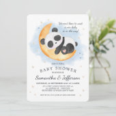 Wasserfarbe Panda Babydusche Einladung (Stehend Vorderseite)