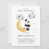 Wasserfarbe Panda Twinkle Twinkle Baby Sprinkle Einladung (Vorderseite)