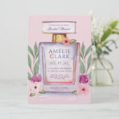 Wasserfarbe Parfüm Flasche Brautparty Einladung (Stehend Vorderseite)