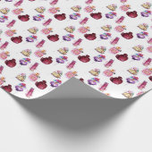 Wasserfarbe Parfüms Flaschen Geschenkpapier (Ecke)