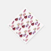 Wasserfarbe Parfüms Flaschen Serviette (Ecke)