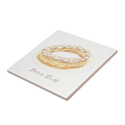 Wasserfarbe Paris-Brest Fliese (Seite)