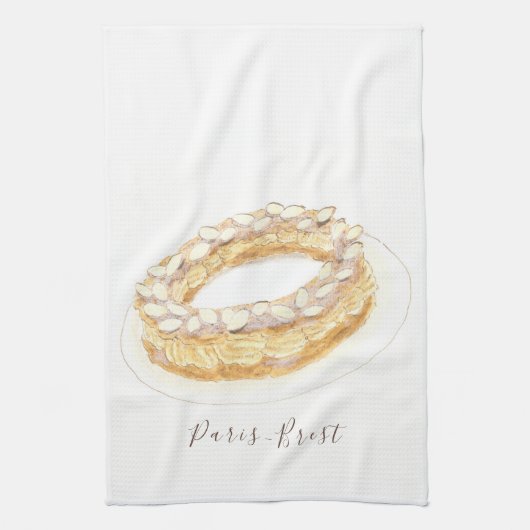 Wasserfarbe Paris-Brest Geschirrtuch (Vertikal)