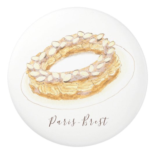 Wasserfarbe Paris-Brest Keramikknauf (Vorderseite)