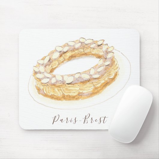 Wasserfarbe Paris-Brest Mousepad (Mit Mouse)