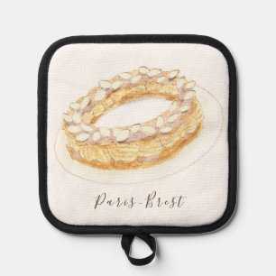 Wasserfarbe Paris-Brest Topflappen