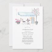 Wasserfarbe Paris Einladung (Vorderseite)