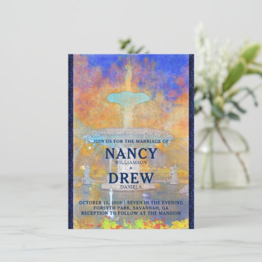 Wasserfarbe Park Fossilienmuseum Monte Brè Einladung (Stehend Vorderseite)