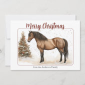Wasserfarbe Paso Pferd Frohe Weihnachten Vintag (Vorderseite)