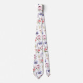 Wasserfarbe Pastel Florals Krawatte (Vorderseite)
