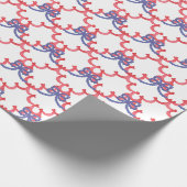 Wasserfarbe Patriotische Bogen Geschenkpapier (Ecke)