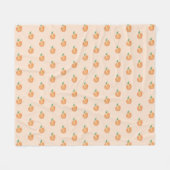 Wasserfarbe Peach Baby Blanket Fleecedecke (Vorderseite (Horizontal))