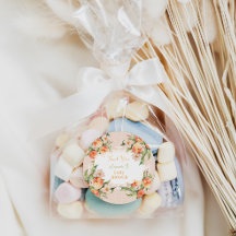 Wasserfarbe Peach Girl Babydusche Vielen Dank