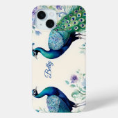 Wasserfarbe Peacock Case-Mate iPhone Hülle (Rückseite)