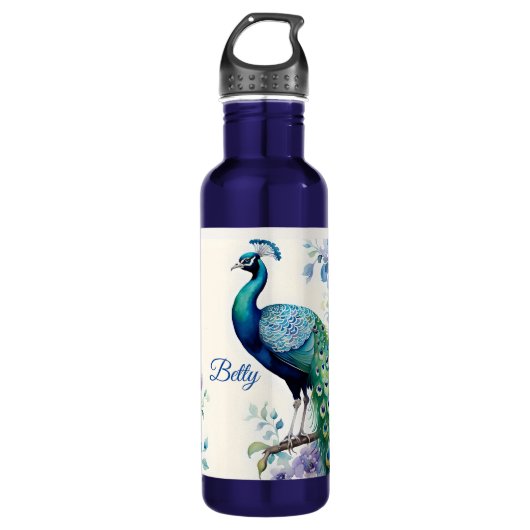 Wasserfarbe Peacock Edelstahlflasche (Vorderseite)