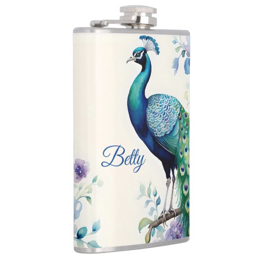 Wasserfarbe Peacock Flachmann (Rechts)