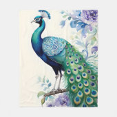 Wasserfarbe Peacock Fleecedecke (Vorderseite)