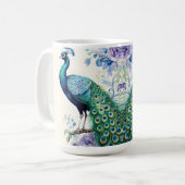 Wasserfarbe Peacock Kaffeetasse (Vorderseite Links)