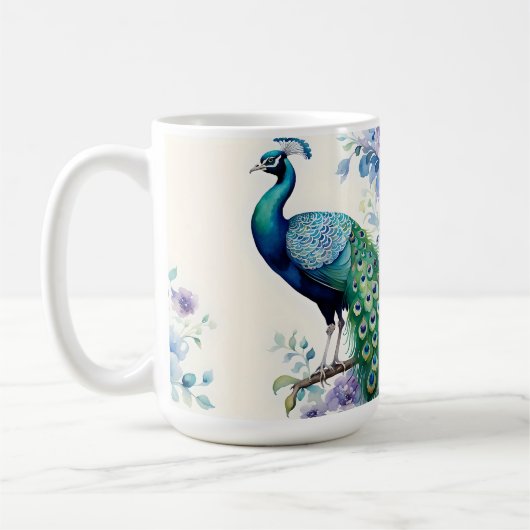 Wasserfarbe Peacock Kaffeetasse (Links)