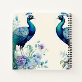 Wasserfarbe Peacock Notizblock (Rückseite)