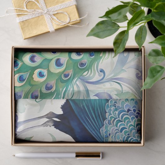 Wasserfarbe Peacock Seidenpapier (Geschenk)