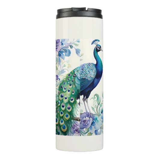 Wasserfarbe Peacock Thermosbecher (Rückseite)