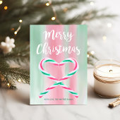 Wasserfarbe Peppermint Herz Candy Cane Weihnachten