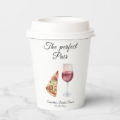 Wasserfarbe Perfektes paarfähiges Brautparty Pappbecher (Rückseite)