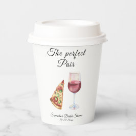 Wasserfarbe Perfektes paarfähiges Brautparty Pappbecher