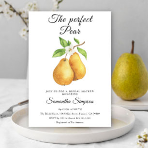 Wasserfarbe Perfektes Pear Floral Brautparty Einladung