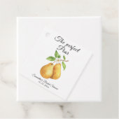Wasserfarbe Perfektes Pear Floral Brautparty Geschenkanhänger (Beispiel)