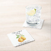 Wasserfarbe Perfektes Pear Floral Brautparty Untersetzer (Vor Ort)