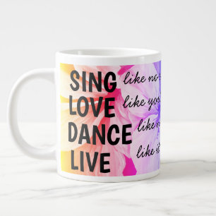 Wasserfarbe Persian Blue Lilies Petals Pattern Jumbo-Tasse