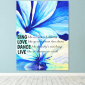 Wasserfarbe Persische Blaue Lilien Petals Musterku Leinwanddruck (Insitu (Holzboden))