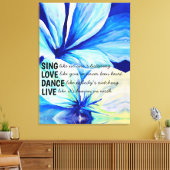 Wasserfarbe Persische Blaue Lilien Petals Musterku Leinwanddruck (Insitu (Wohnzimmer))