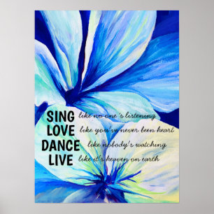 Wasserfarbe Persische Lilies Petals Inspiration Poster