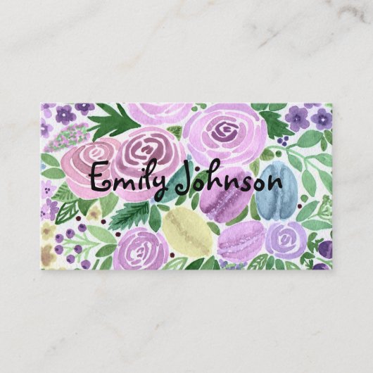 Wasserfarbe, persönliche Karte (Vorderseite)