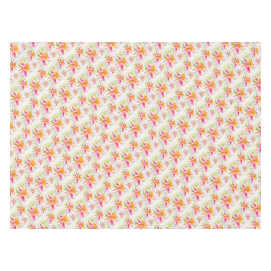 Wasserfarbe Peruanische Lily Alstroemeria tableclo Tischdecke (Vorderseite (Horizontal))