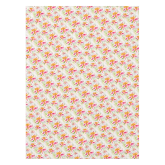 Wasserfarbe Peruanische Lily Alstroemeria tableclo Tischdecke (Vorderseite)