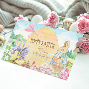 Wasserfarbe Peter der Kaninchen Ostereier Frühling Feiertagskarte