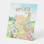 Wasserfarbe Peter der Kaninchen Ostereier Hundebah Sockelschild (Vorderseite)