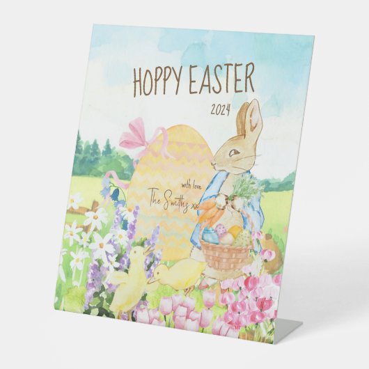 Wasserfarbe Peter der Kaninchen Ostereier Hundebah Sockelschild (Vorderseite)