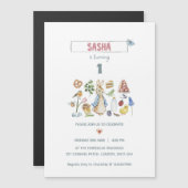 Wasserfarbe Peter des Kaninchens Magneteinladung (Vorne/Hinten)