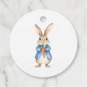 Wasserfarbe Peter Rabbit Veggie Garden Kinderdusch Geschenkanhänger (Rückseite)