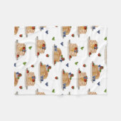 Wasserfarbe Pfannkuchen Beeren Frühstück Brunch  Fleecedecke (Vorderseite (Horizontal))