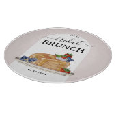 Wasserfarbe-Pfannkuchen-Brautabschieds-Brunch-Brun Schneidebrett (Ecke)