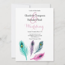 Wasserfarbe Pfauenfeathers Wedding