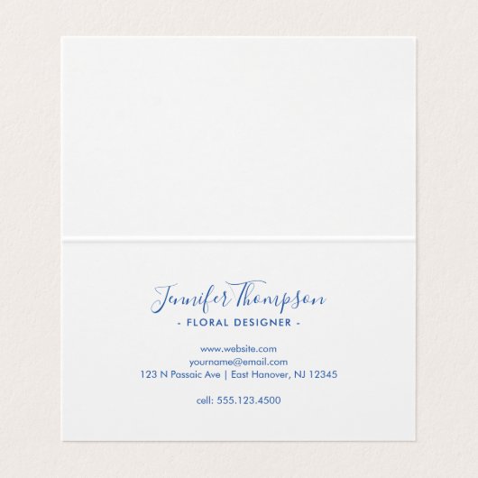 Wasserfarbe Pfauenfeder Visitenkarten (Innenseite Aufgefaltet)