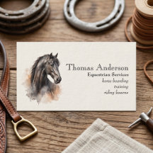 Wasserfarbe Pferd Equine Personalisierte Visitenka