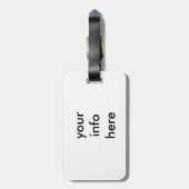 Wasserfarbe-Pferd Gepäckanhänger (Rückseite vertikal)